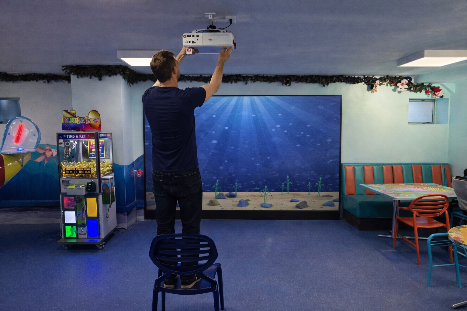 Set up screen or projector